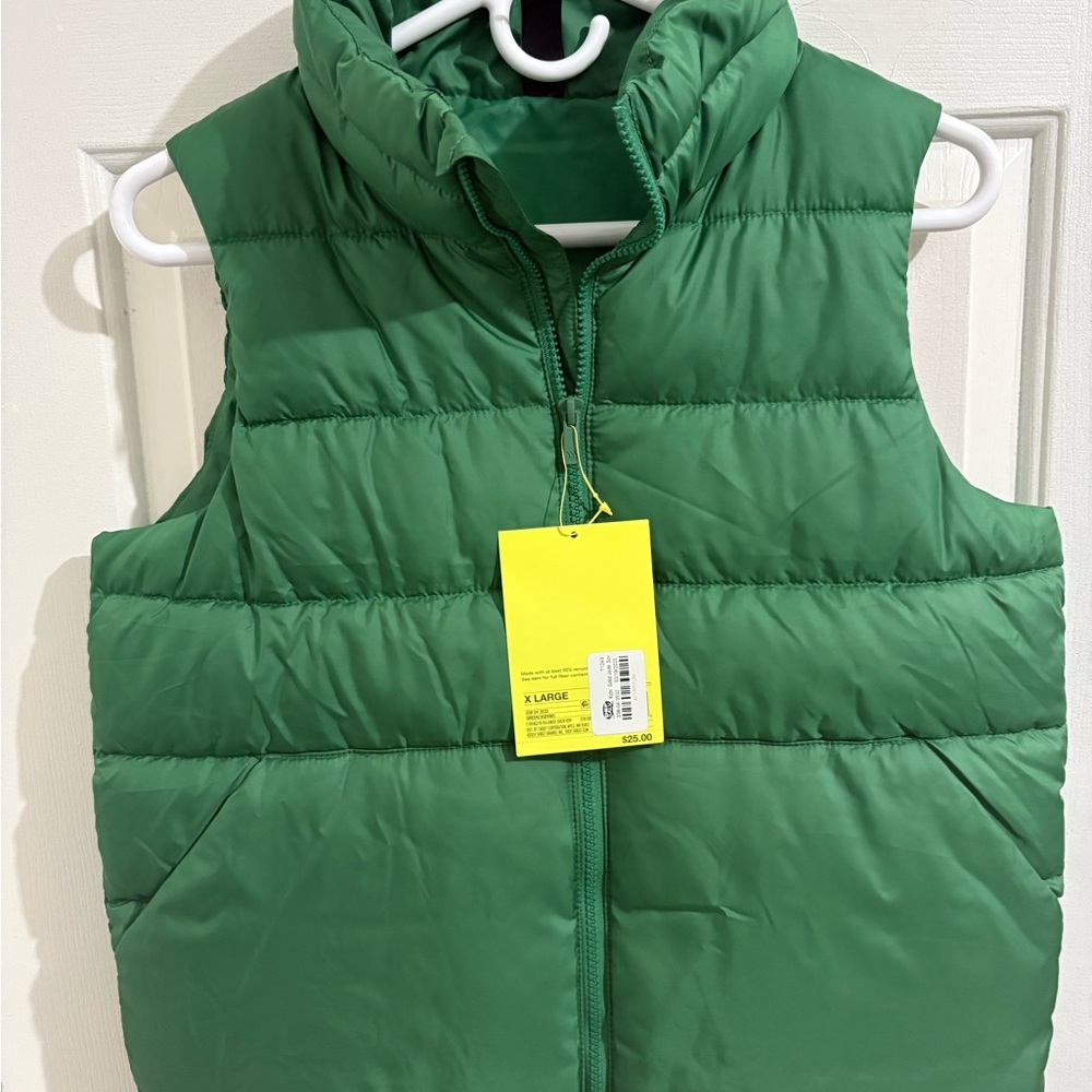 All in Motion Kids Green Puffer Vest